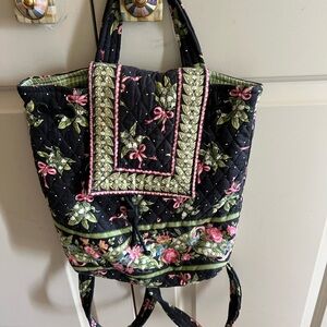 Floral Quilted Backpack